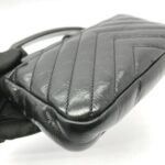 College Woc Black Crackled Leather