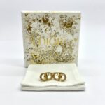 CD Earrings Gold Crystal