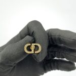 CD Earrings Gold Crystal