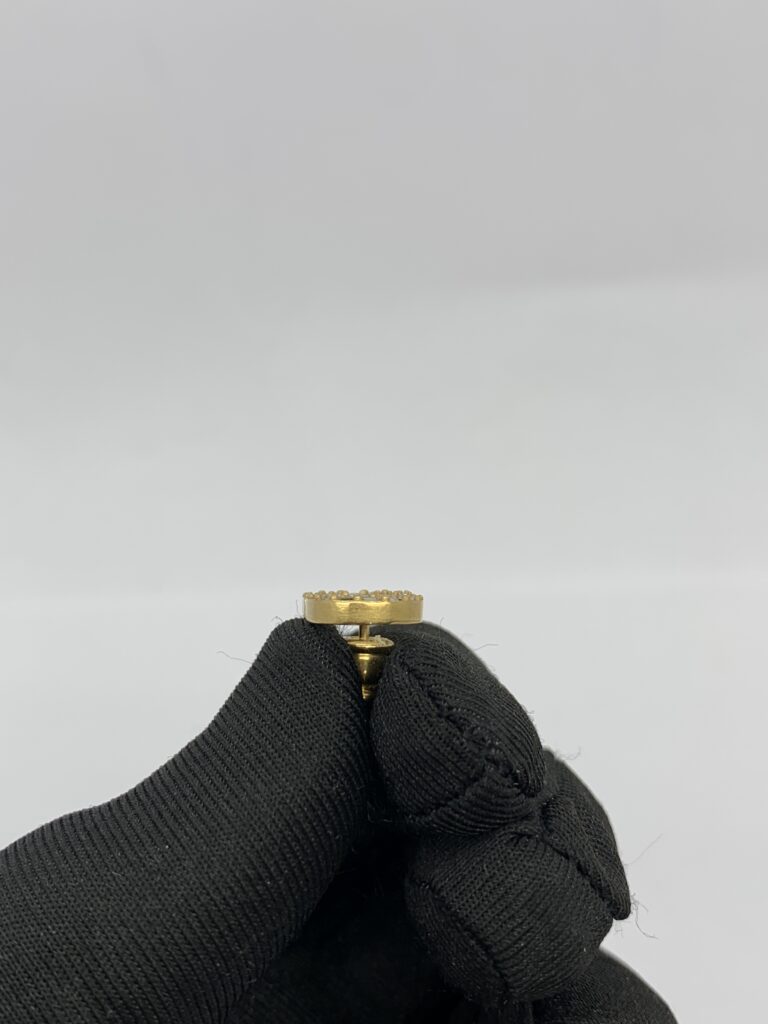 CD Earrings Gold Crystal