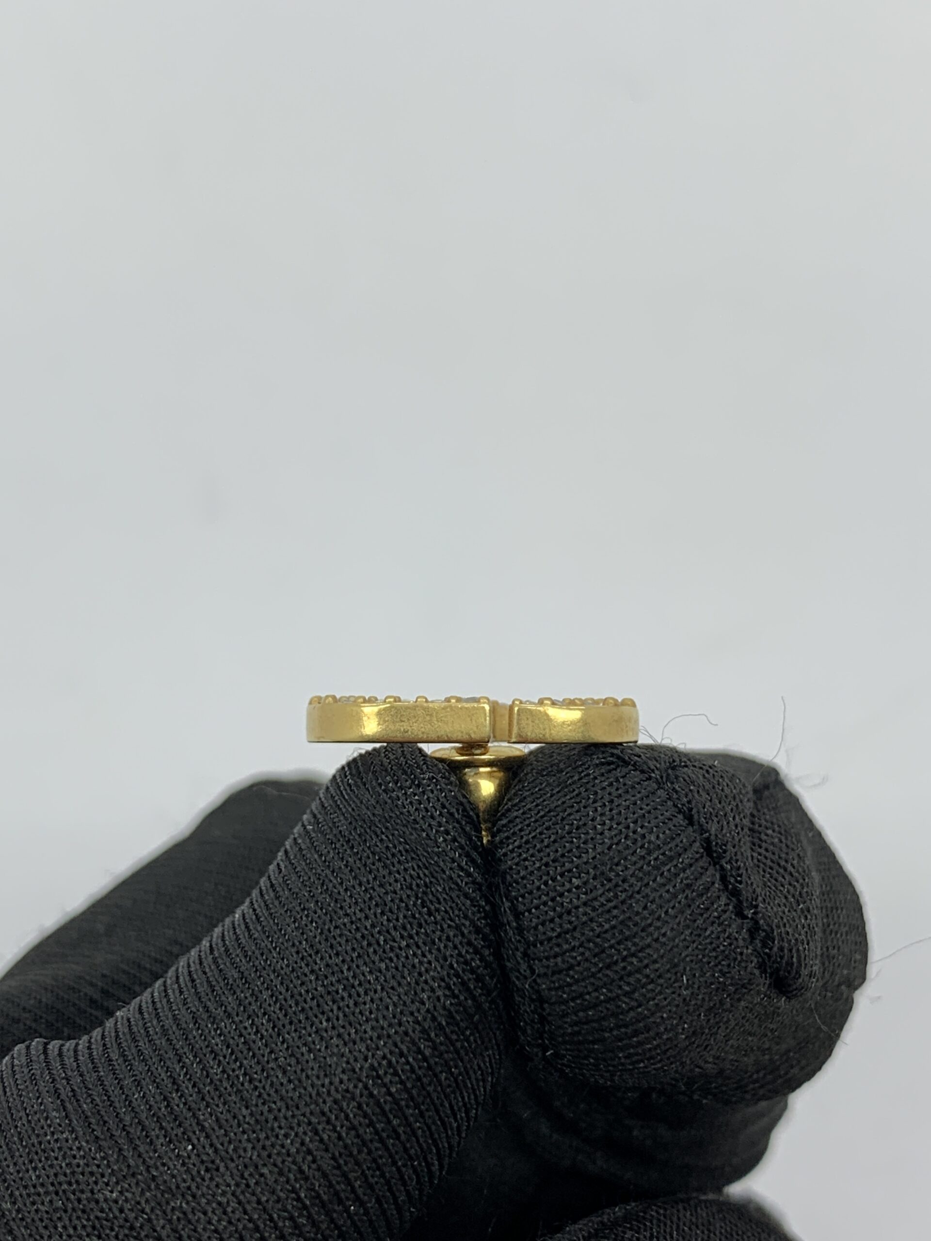 CD Earrings Gold Crystal