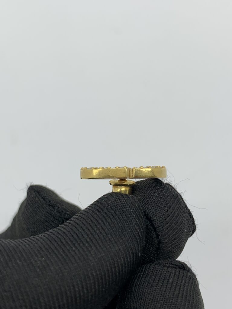 CD Earrings Gold Crystal