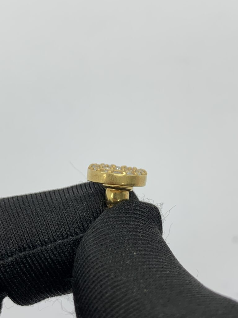 CD Earrings Gold Crystal