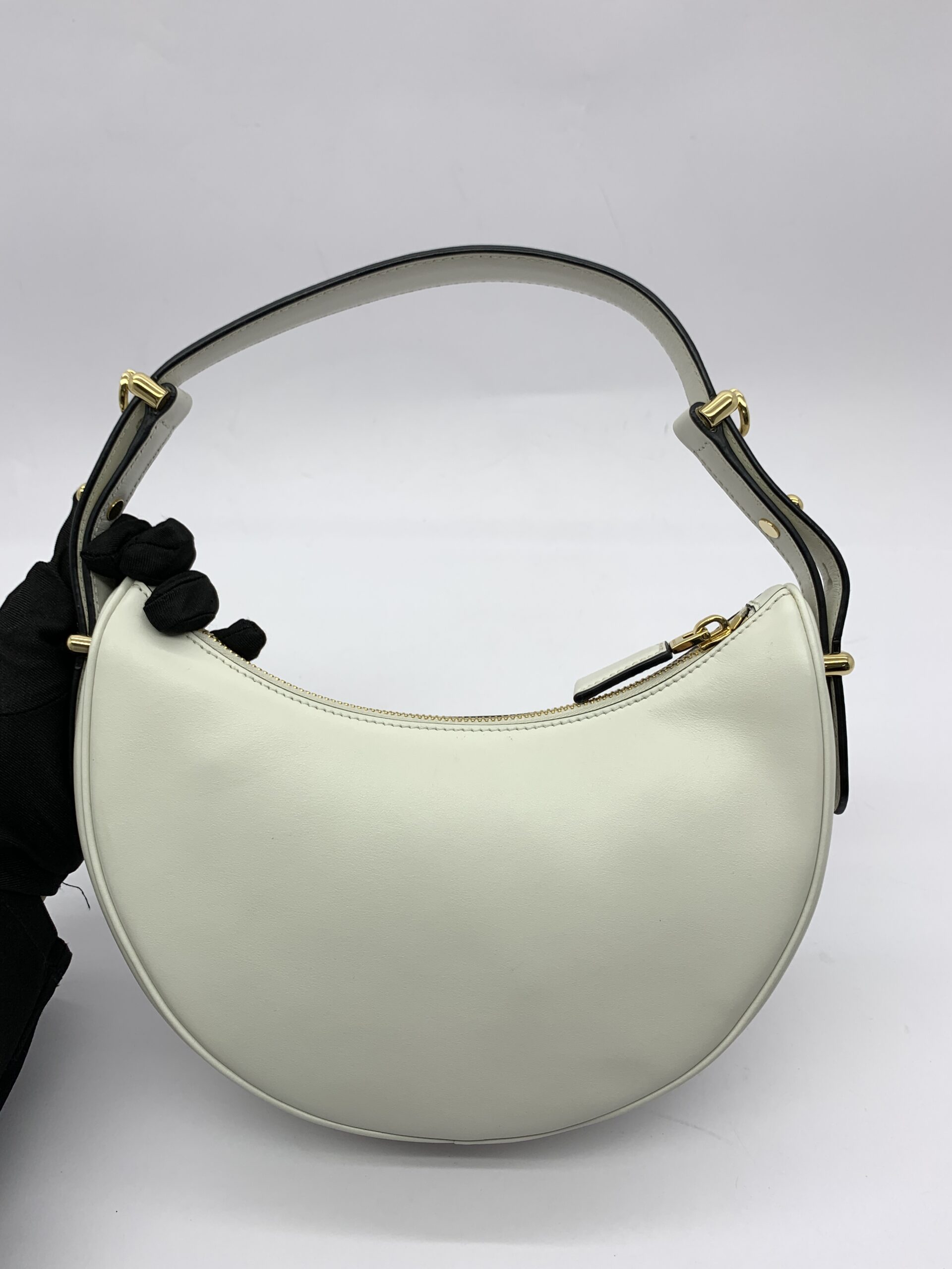 Travrtine Shoulder Bag Bianco Arque Leather