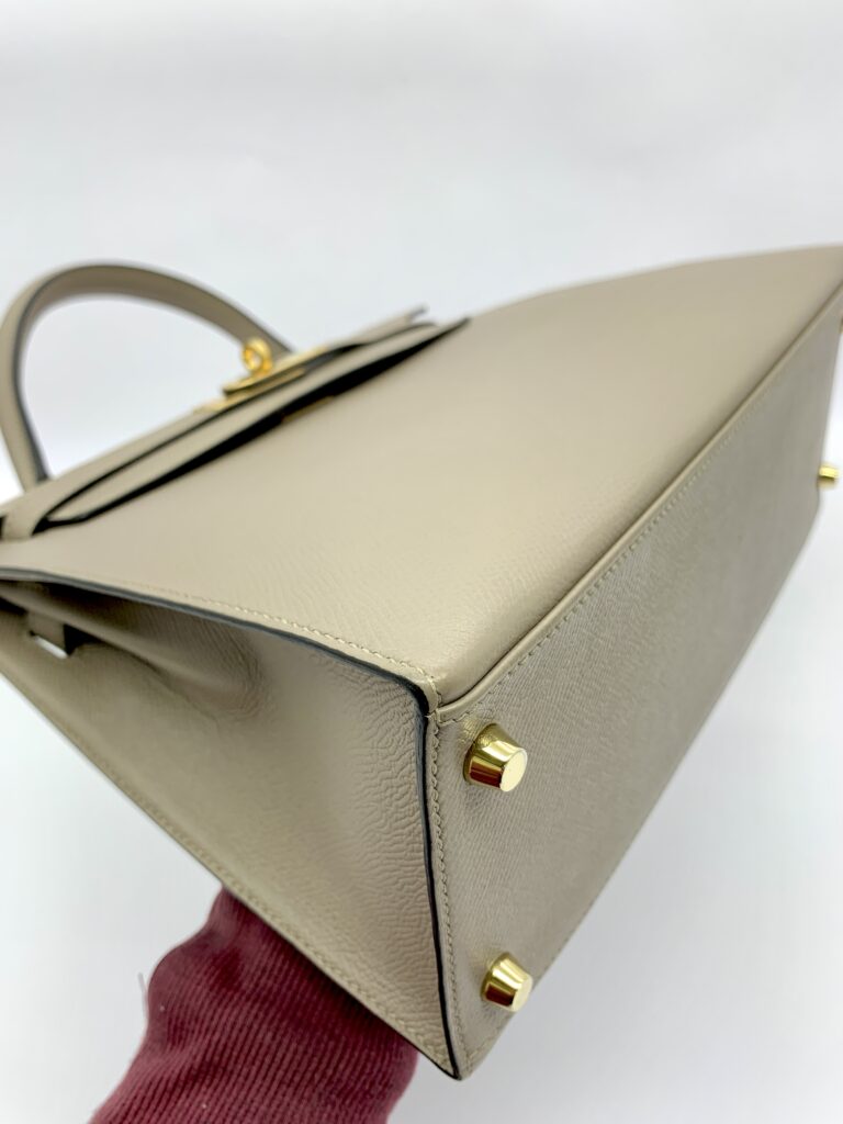 Kelly 28 Epsom Gris Etain