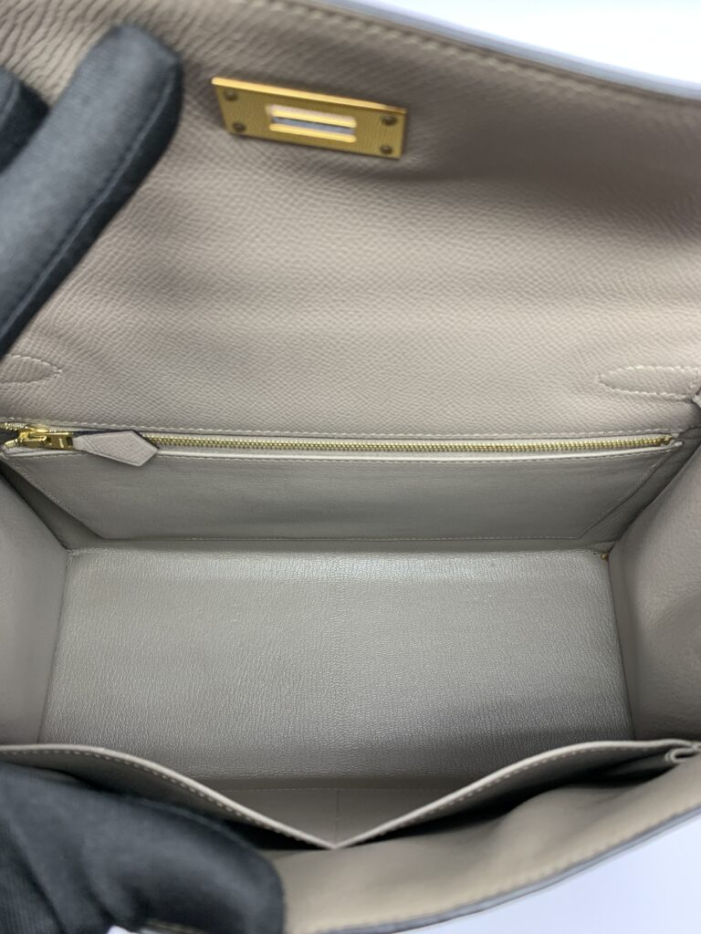 Kelly 28 Epsom Gris Etain