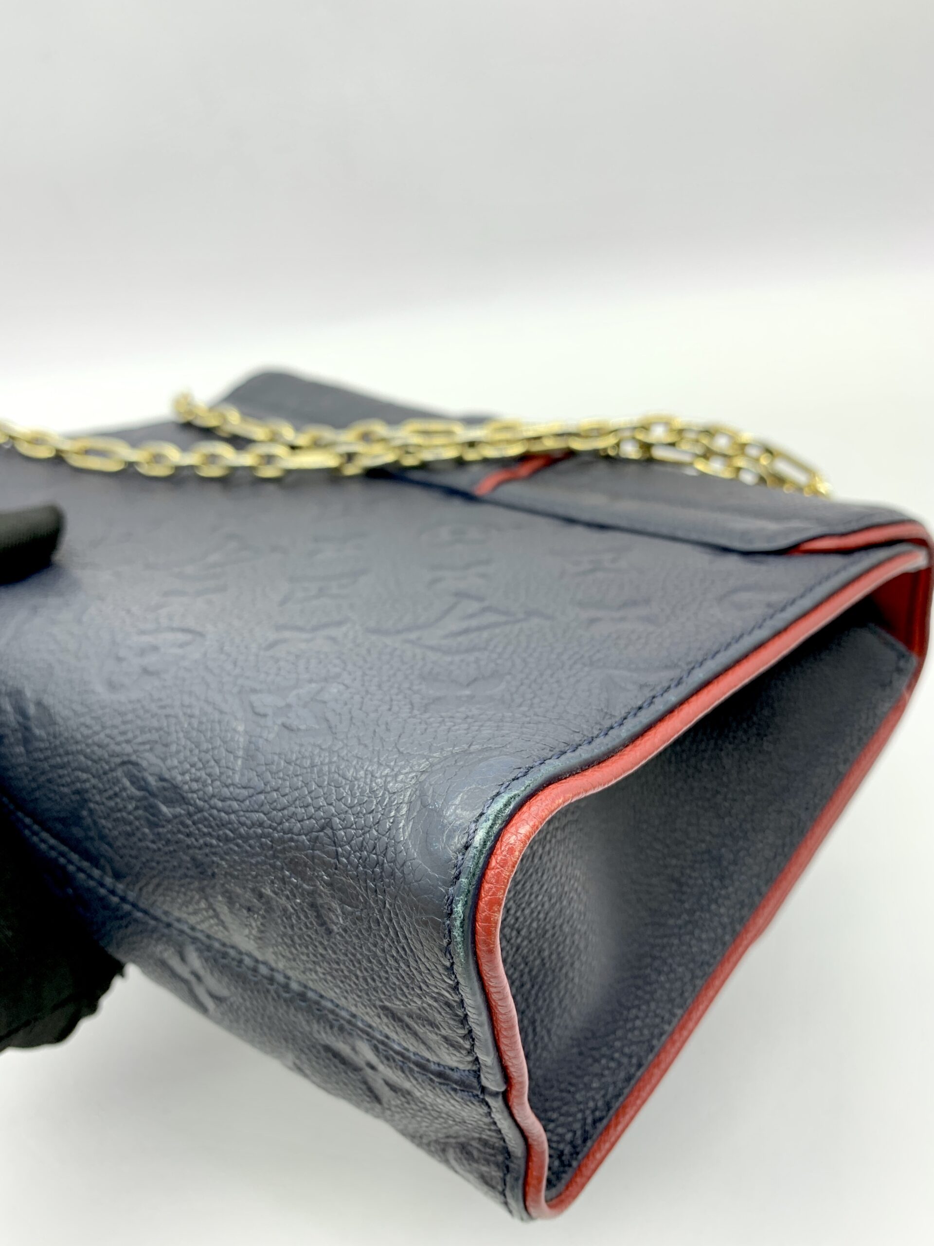 ST Sulpice PM Monogram Empreinte Marine Rouge