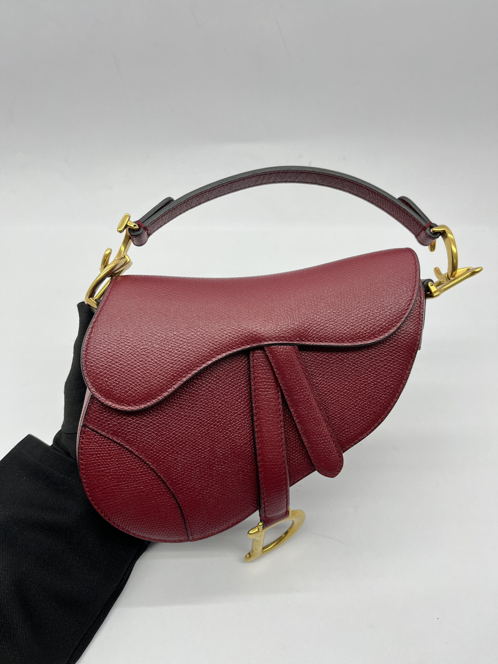 Saddle Mini Grain Red