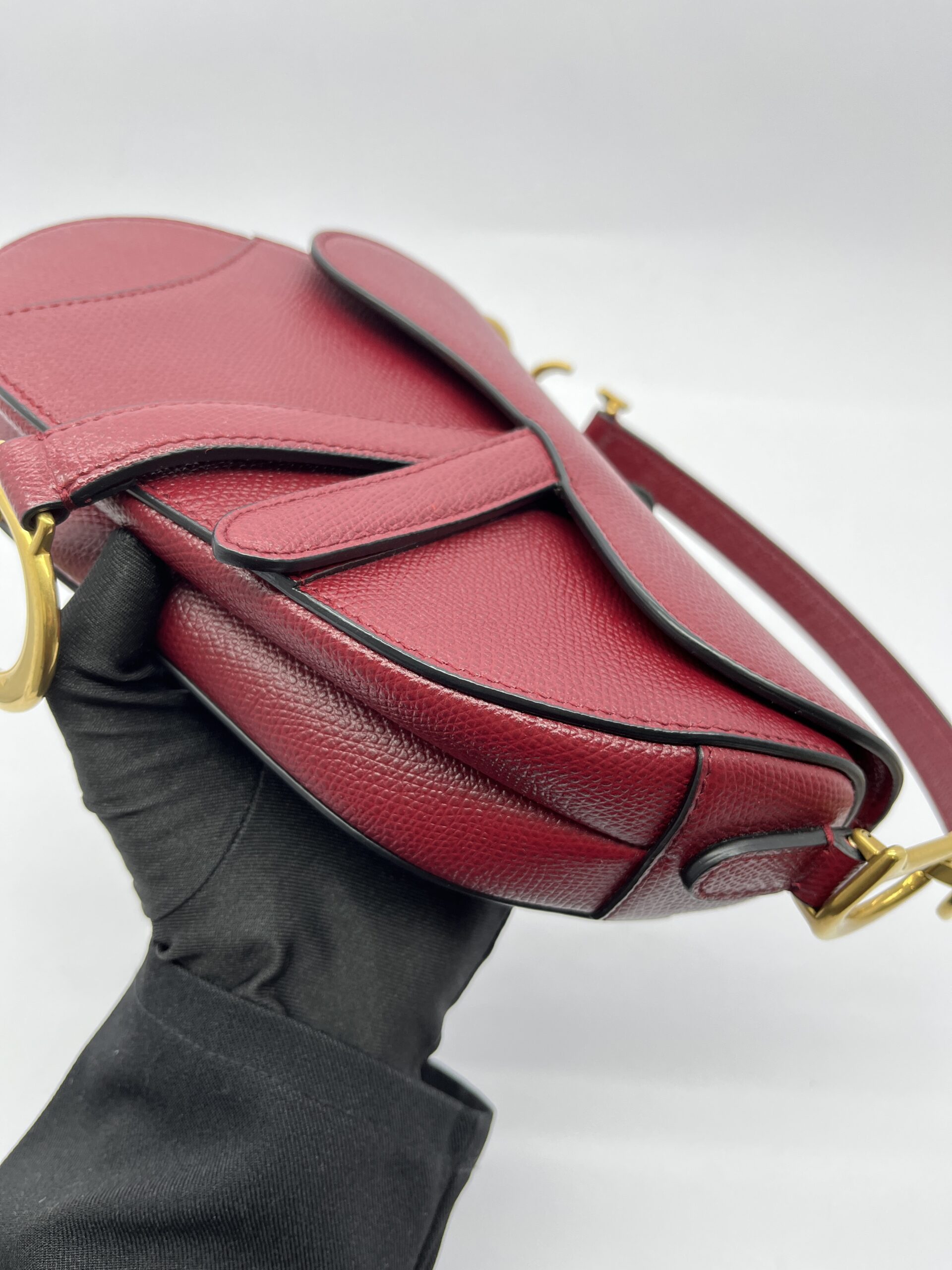 Saddle Mini Grain Red