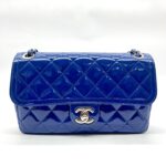 Flap Bag Patent Blue