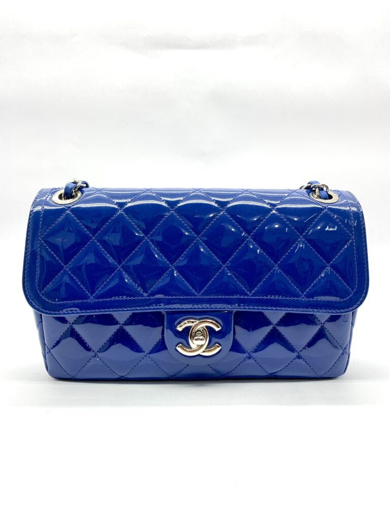 Flap Bag Patent Blue