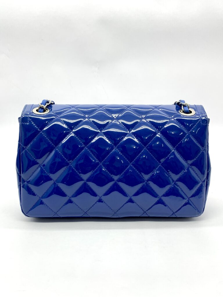 Flap Bag Patent Blue