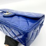 Flap Bag Patent Blue