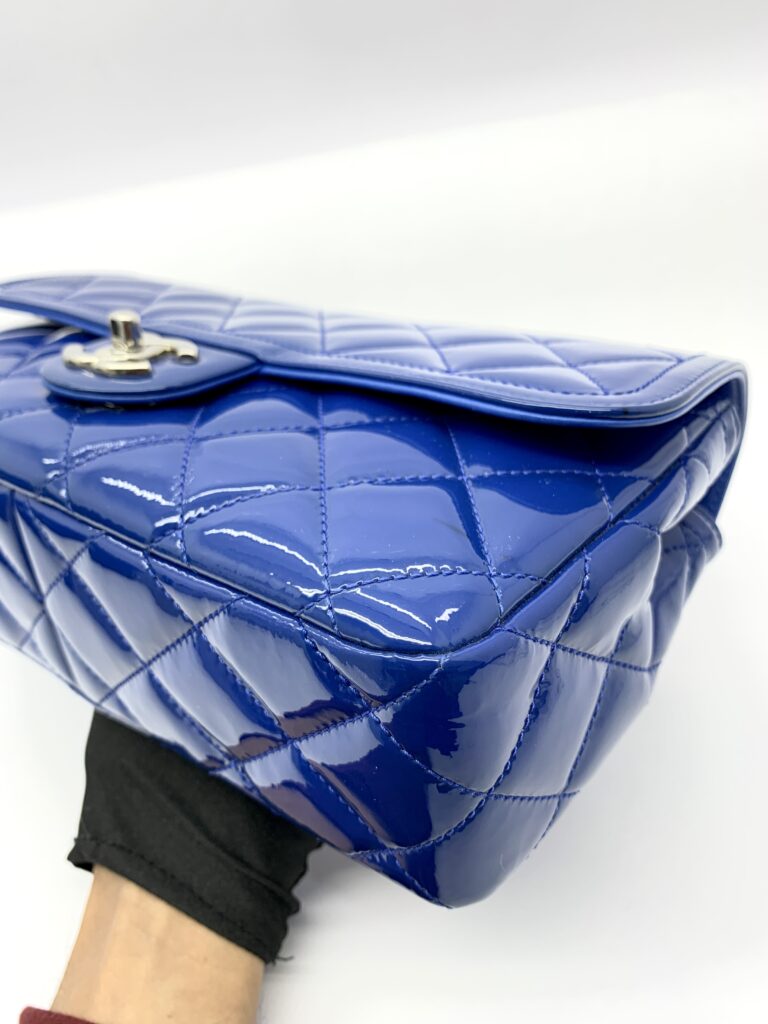 Flap Bag Patent Blue