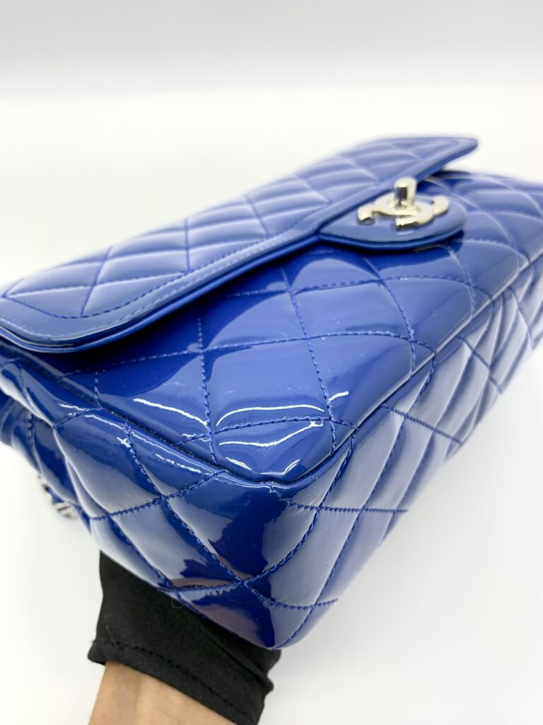 Flap Bag Patent Blue