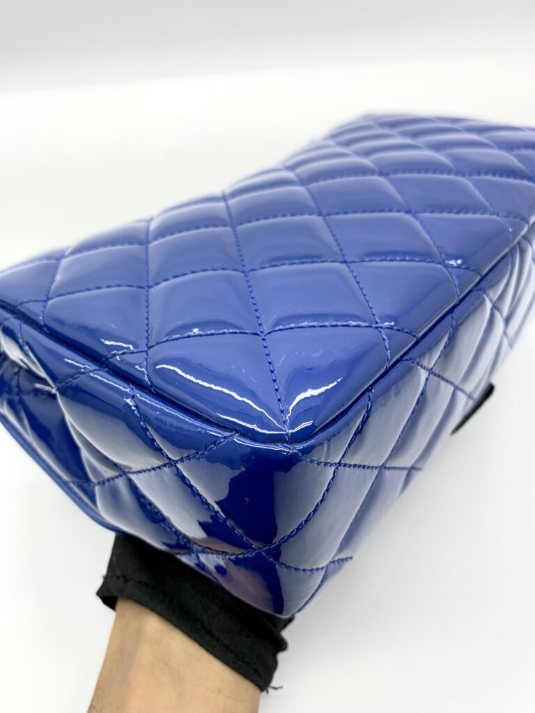 Flap Bag Patent Blue
