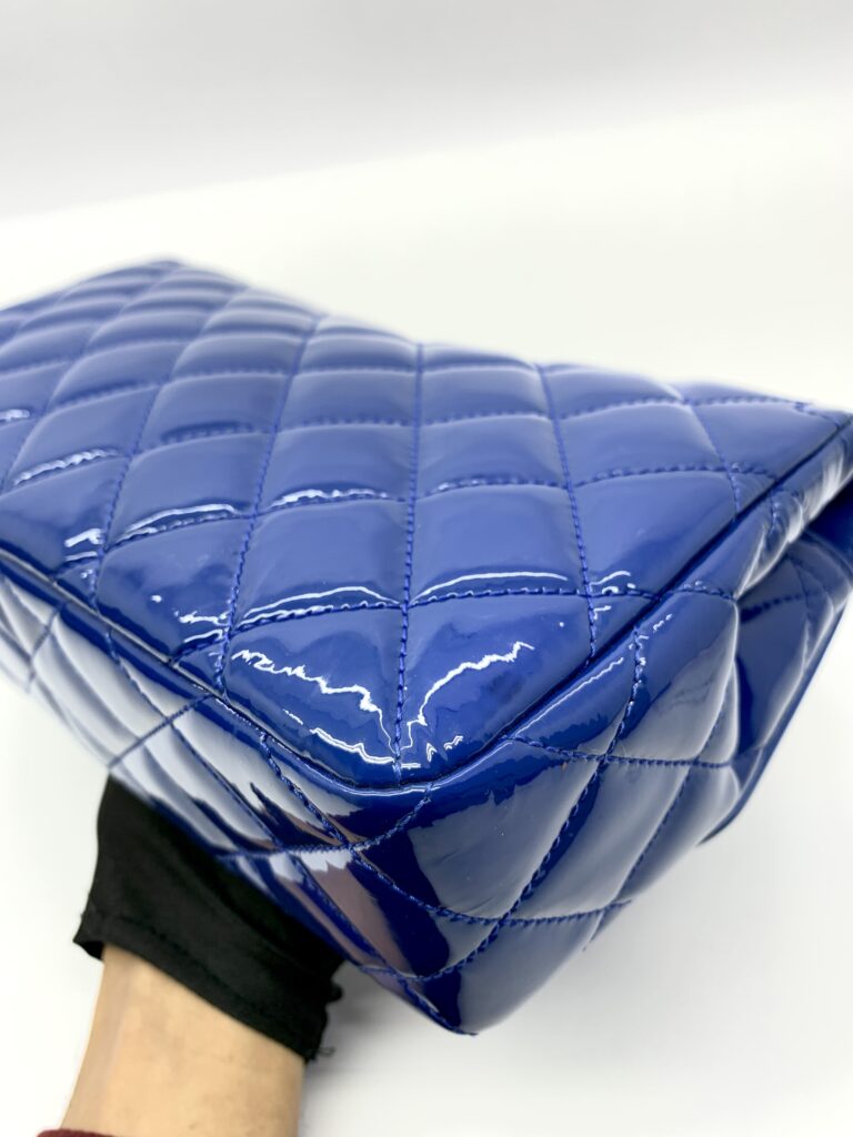 Flap Bag Patent Blue