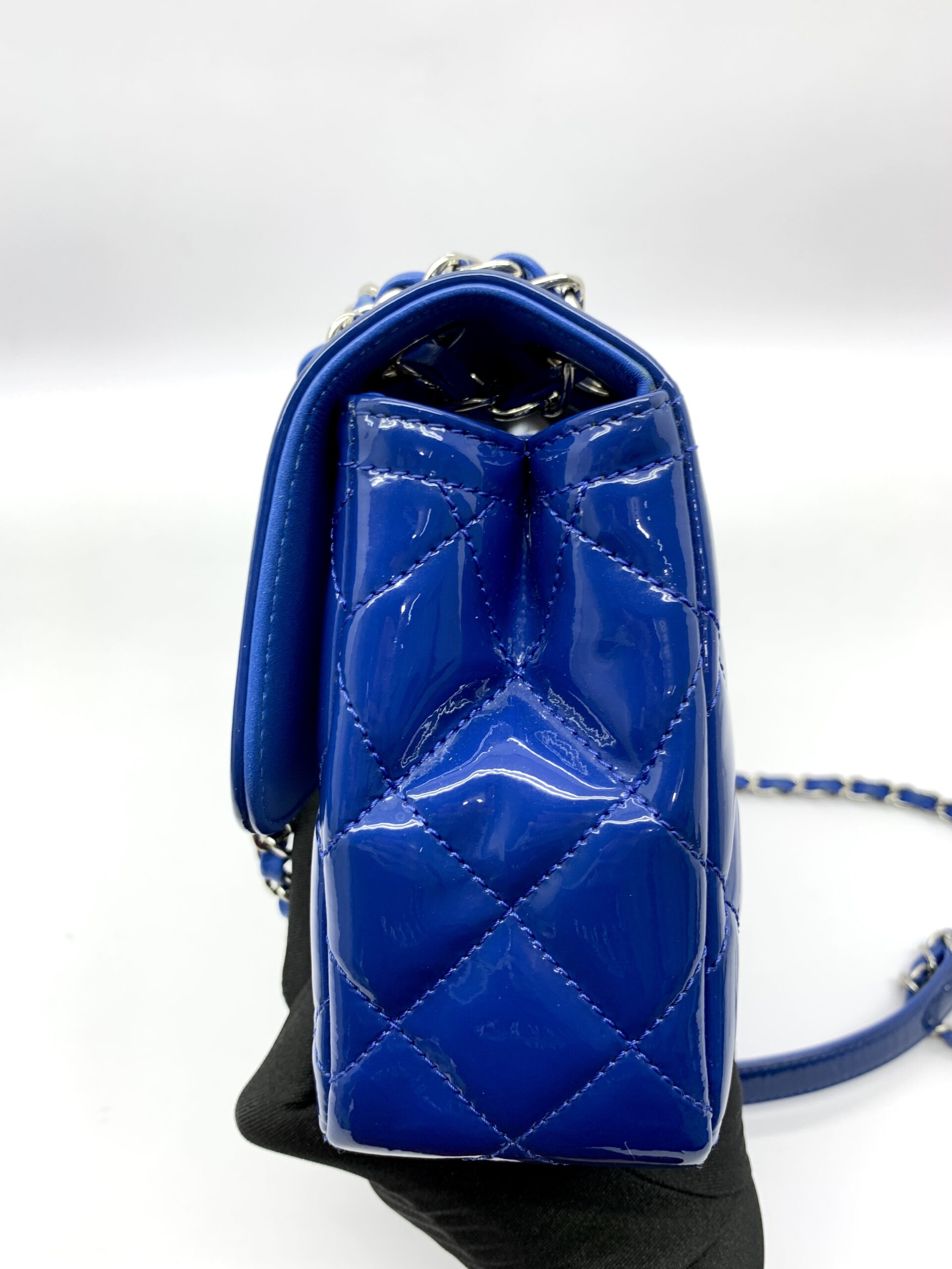 Flap Bag Patent Blue