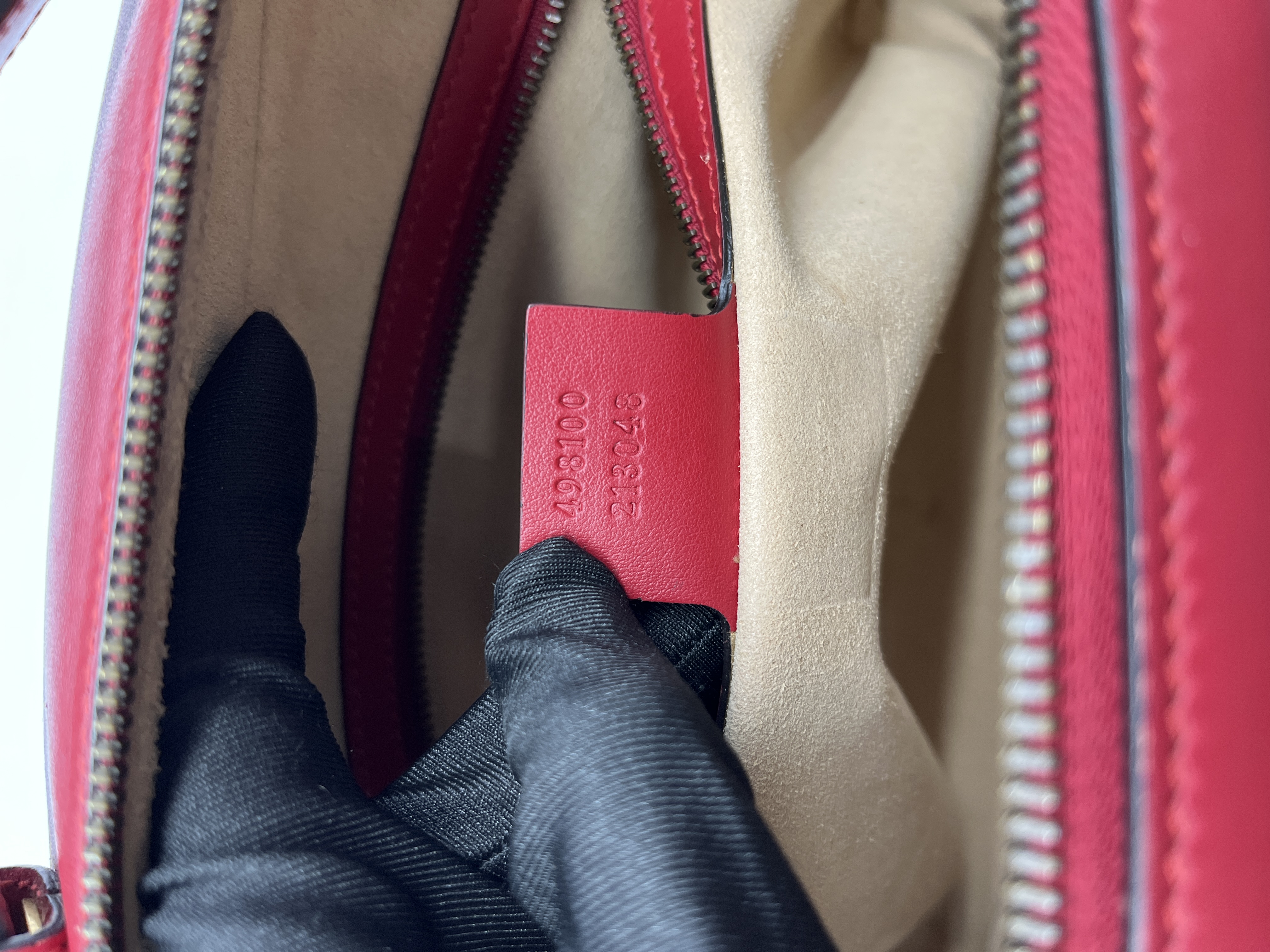 Marmont Zip Top Handle Red