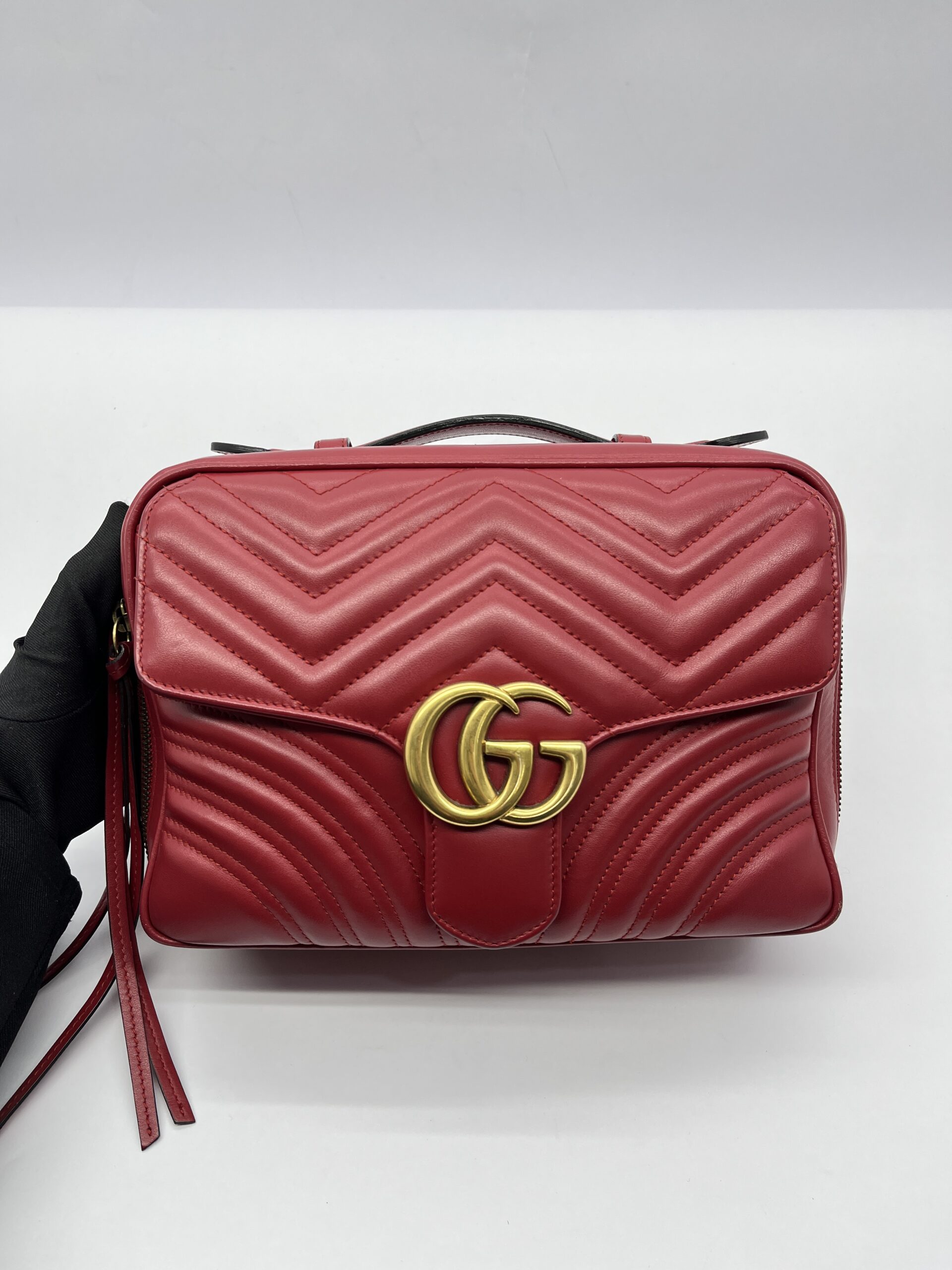 Marmont Zip Top Handle Red