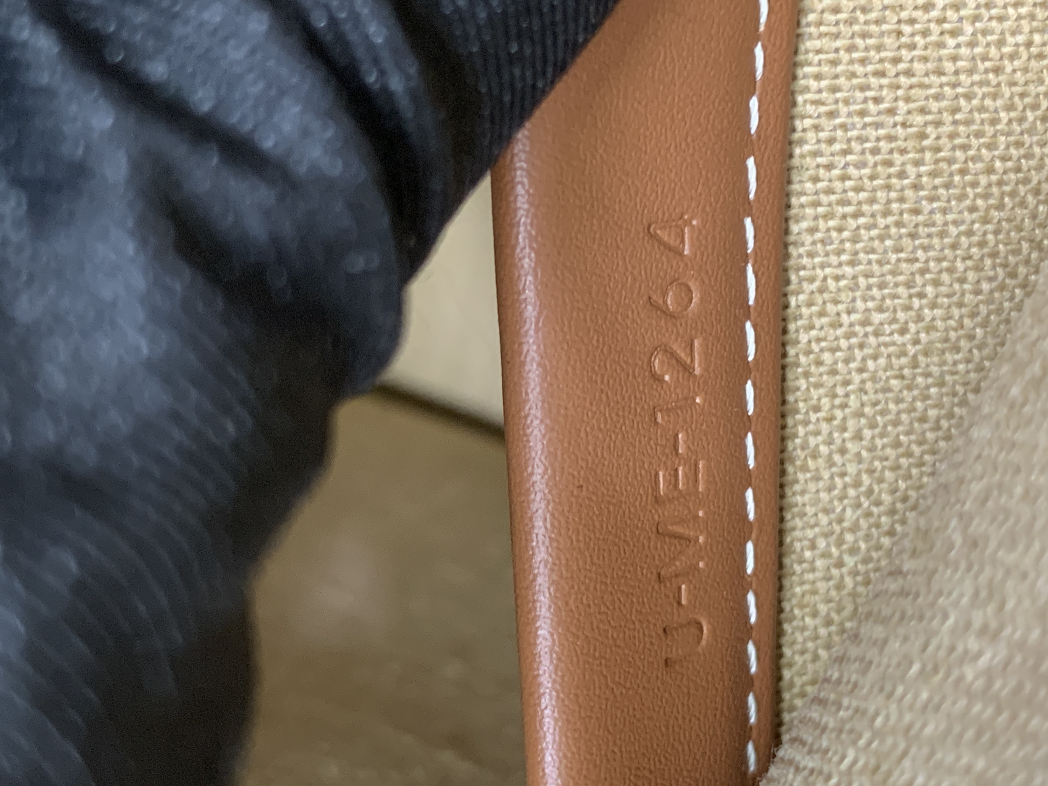 Small Cabas Raffia Effect Leopard Calf Tan