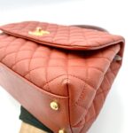 Coco Handle Medium Caviar Red Lizard Handle