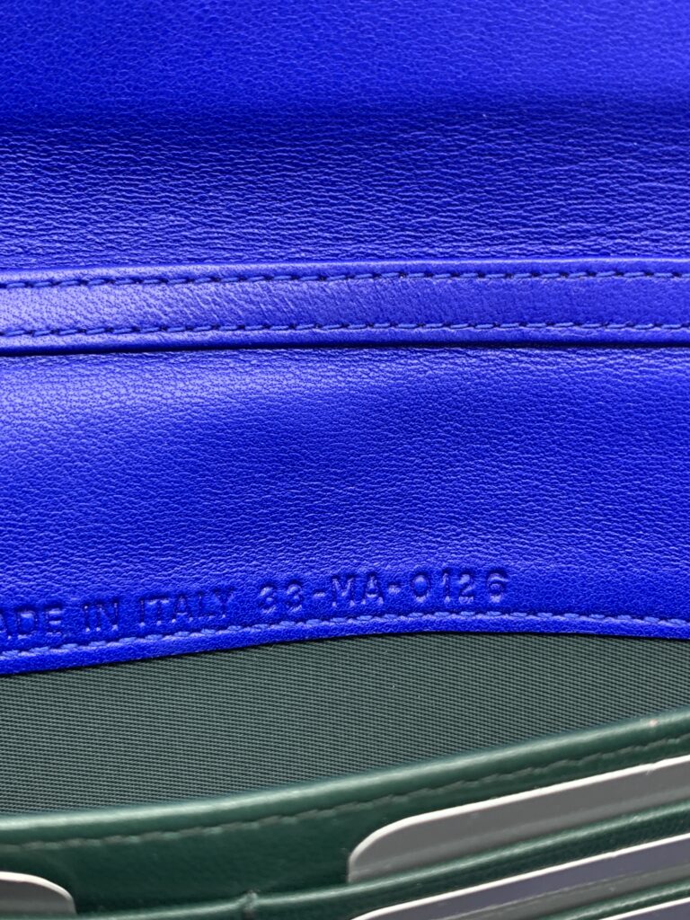 Miss Dior WOC Lambskin Blue Green Enamel
