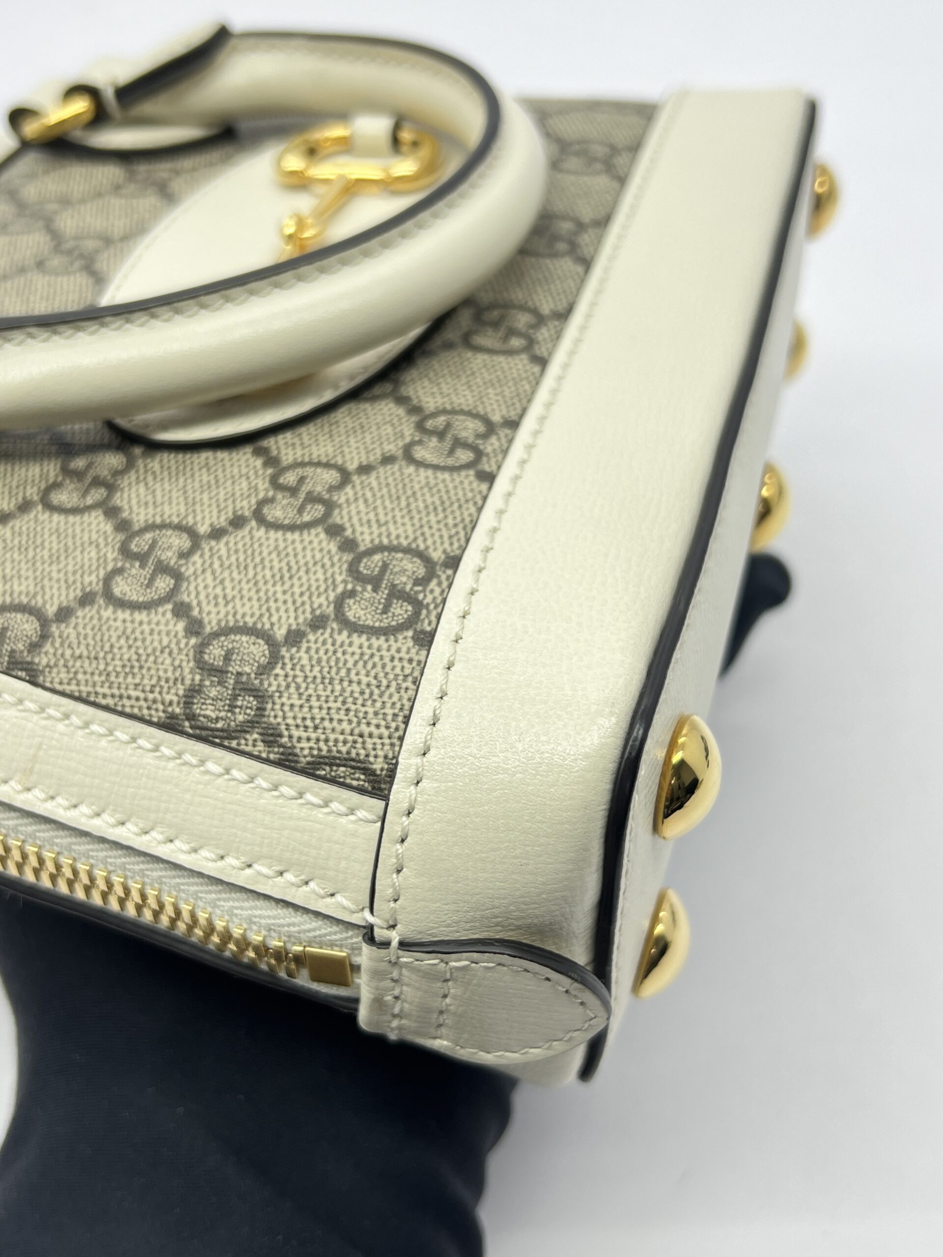 Horsebit Top Handle GG Supreme Ivoir