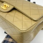 Classic Medium D. Flap Lambskin Light Brown