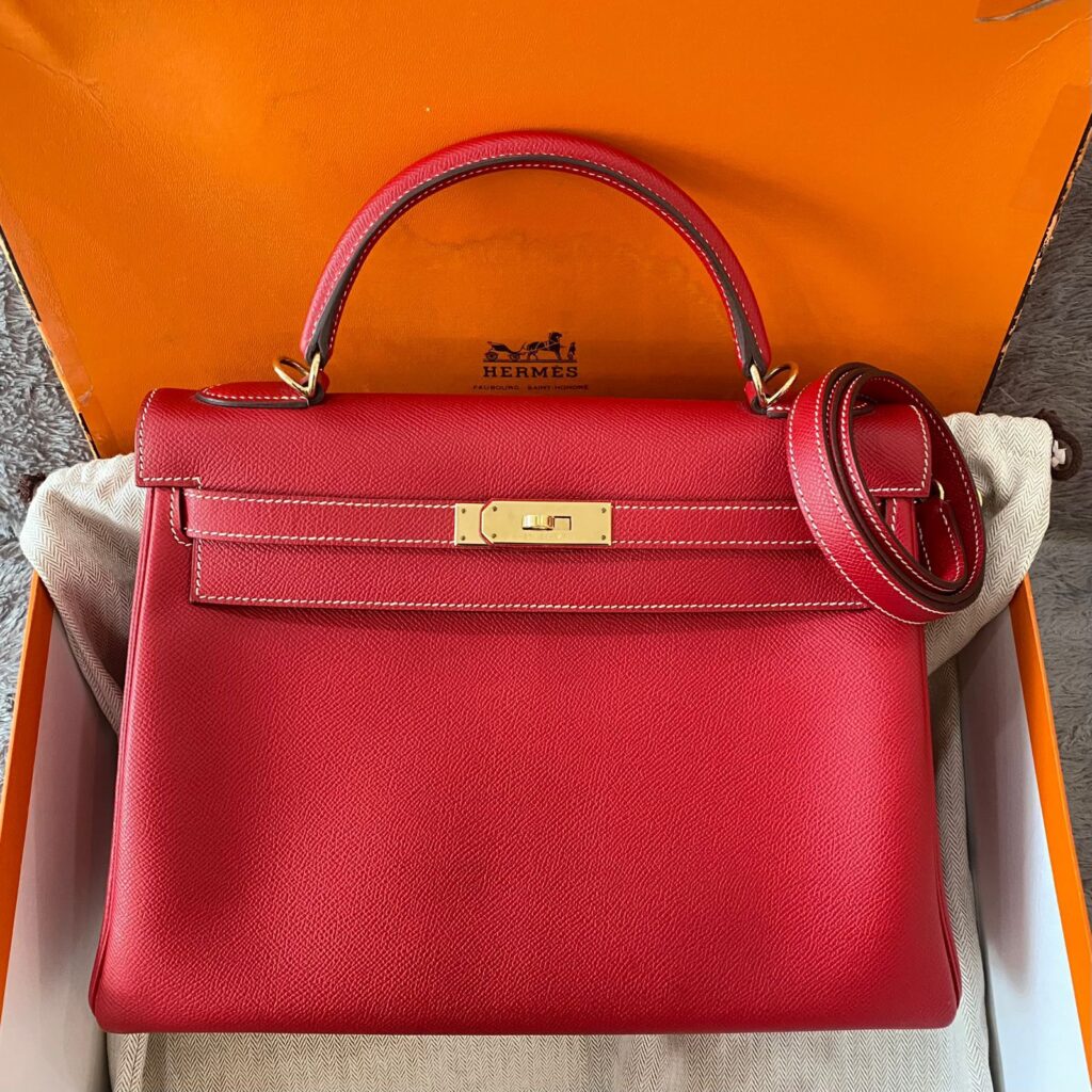 Kelly 32 Epsom Rouge Casaque