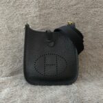 Mini Evelyn Clemence Noir Amazone Strap