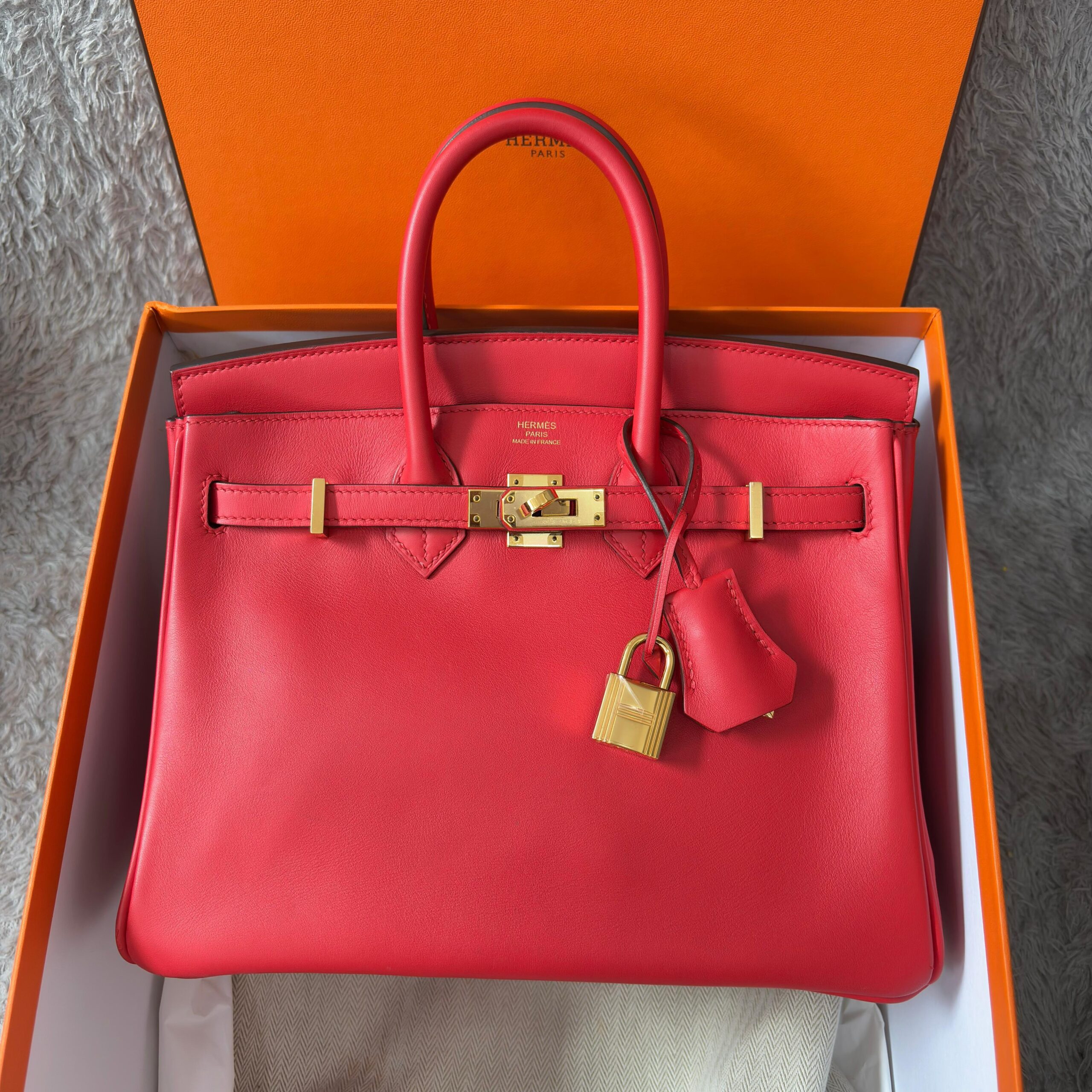 Birkin 25 Jonathan Rouge De Coeur GHW