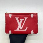 Pochette Double Zip Monogram Red Pink