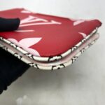 Pochette Double Zip Monogram Red Pink