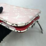 Pochette Double Zip Monogram Red Pink