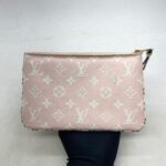 Pochette Double Zip Monogram Red Pink