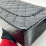 Classic Jumbo D-Flap Lambskin Black