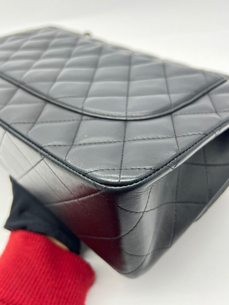 Classic Jumbo D-Flap Lambskin Black