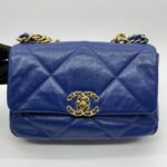 C19 Small Lambskin Blue Navy Ghw