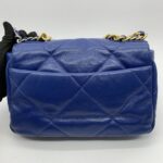C19 Small Lambskin Blue Navy Ghw