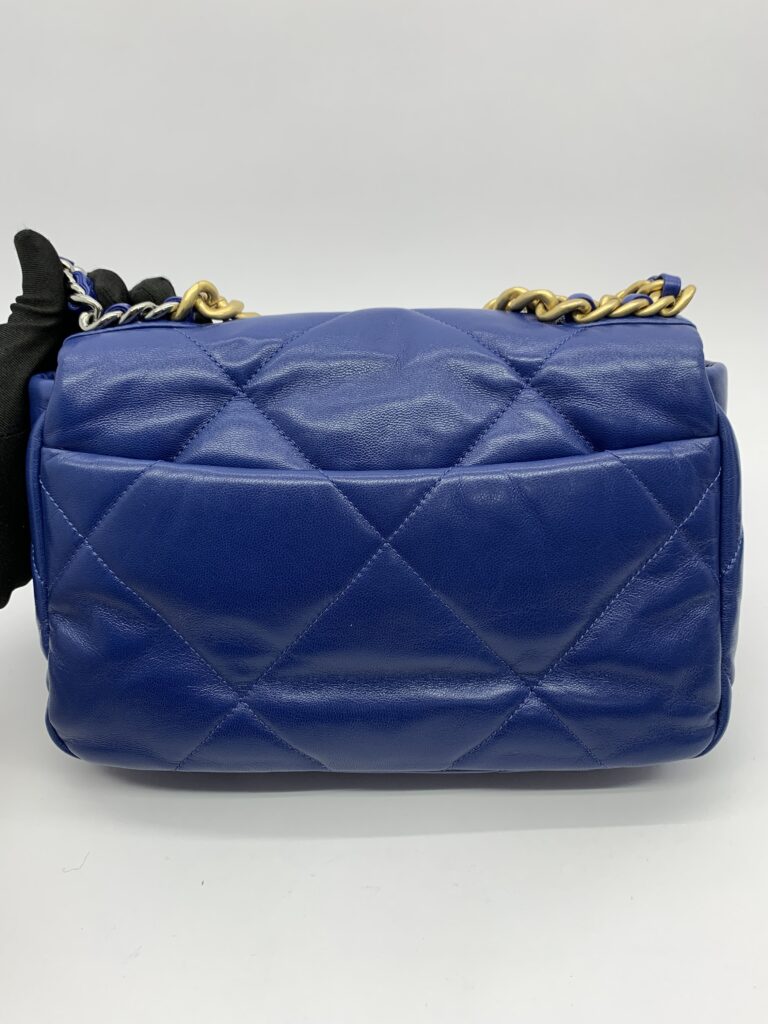 C19 Small Lambskin Blue Navy Ghw