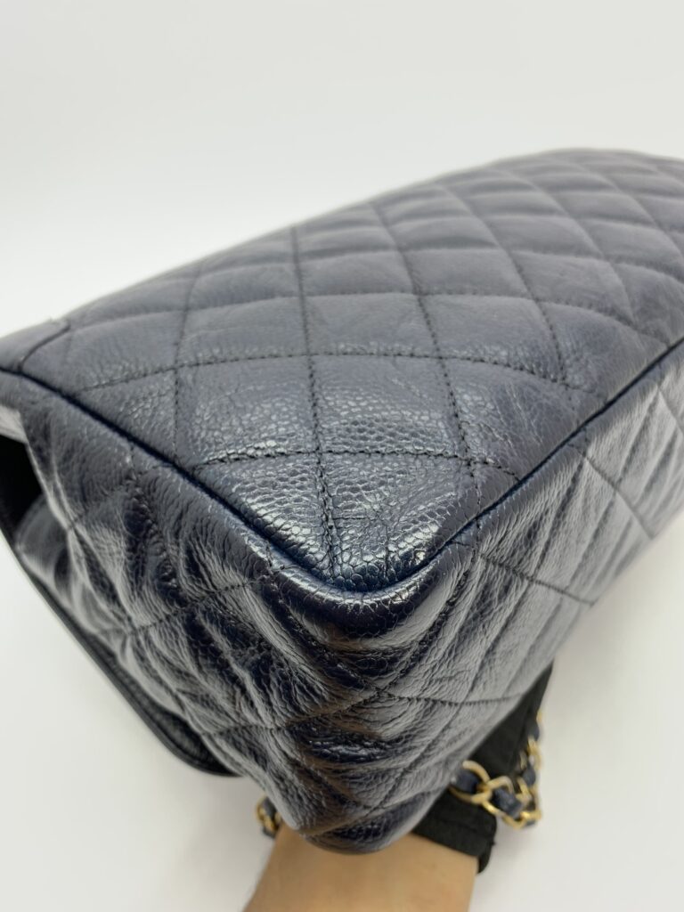 CC Flap Bag Caviar Navy Blue GHW
