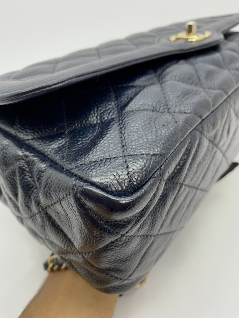 CC Flap Bag Caviar Navy Blue GHW