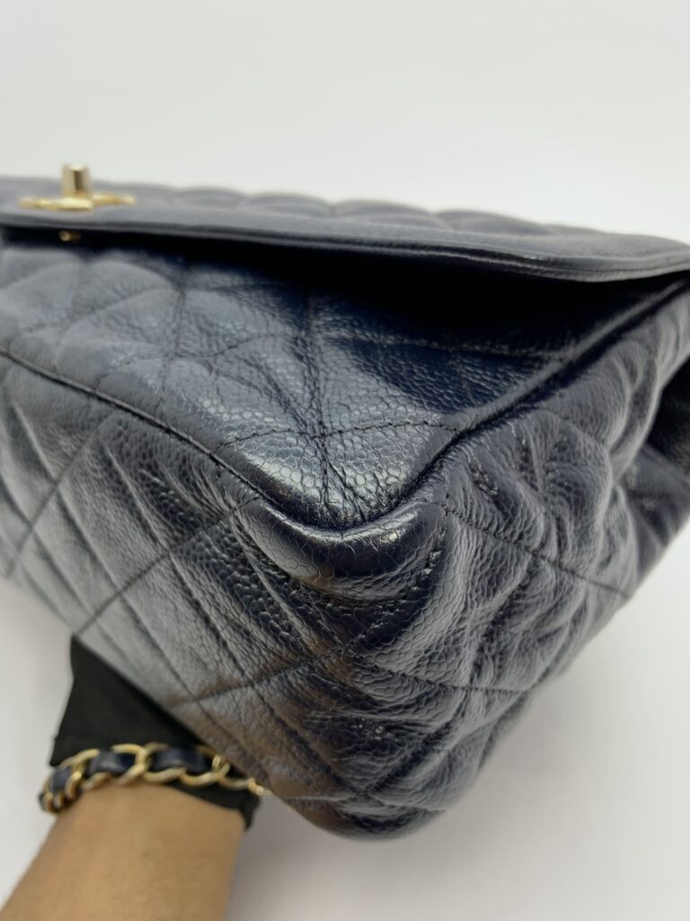 CC Flap Bag Caviar Navy Blue GHW
