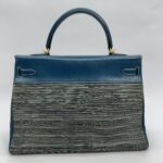 Kelly 35 Box Vibrato Bleu Thalassa GHW