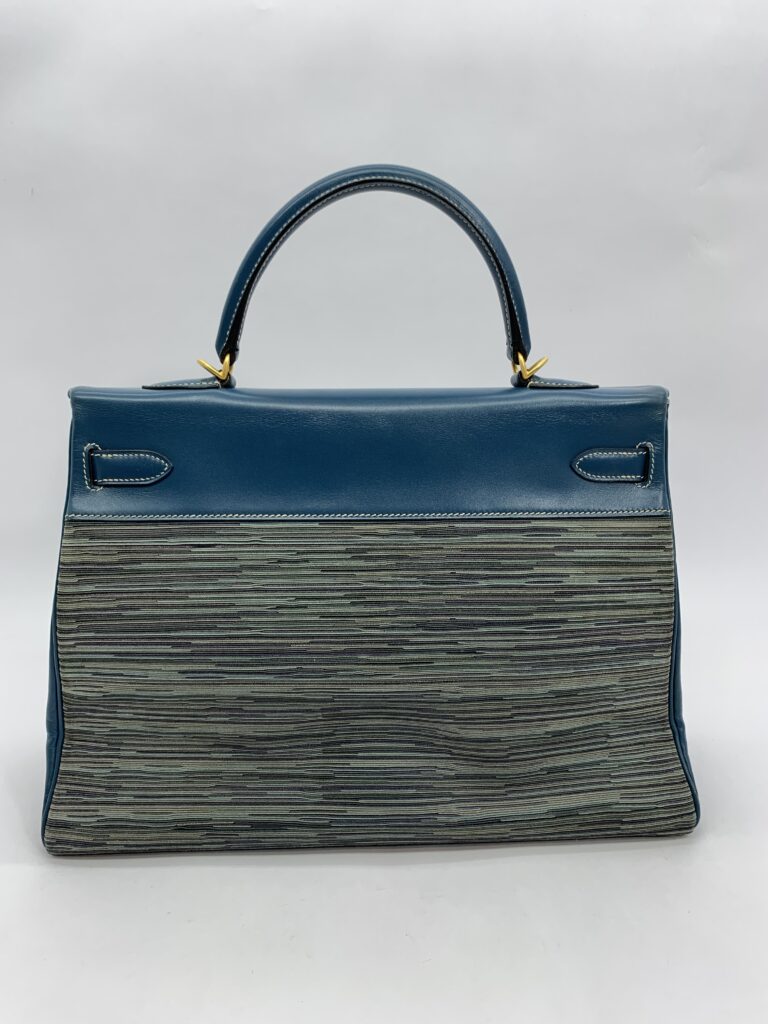 Kelly 35 Box Vibrato Bleu Thalassa GHW