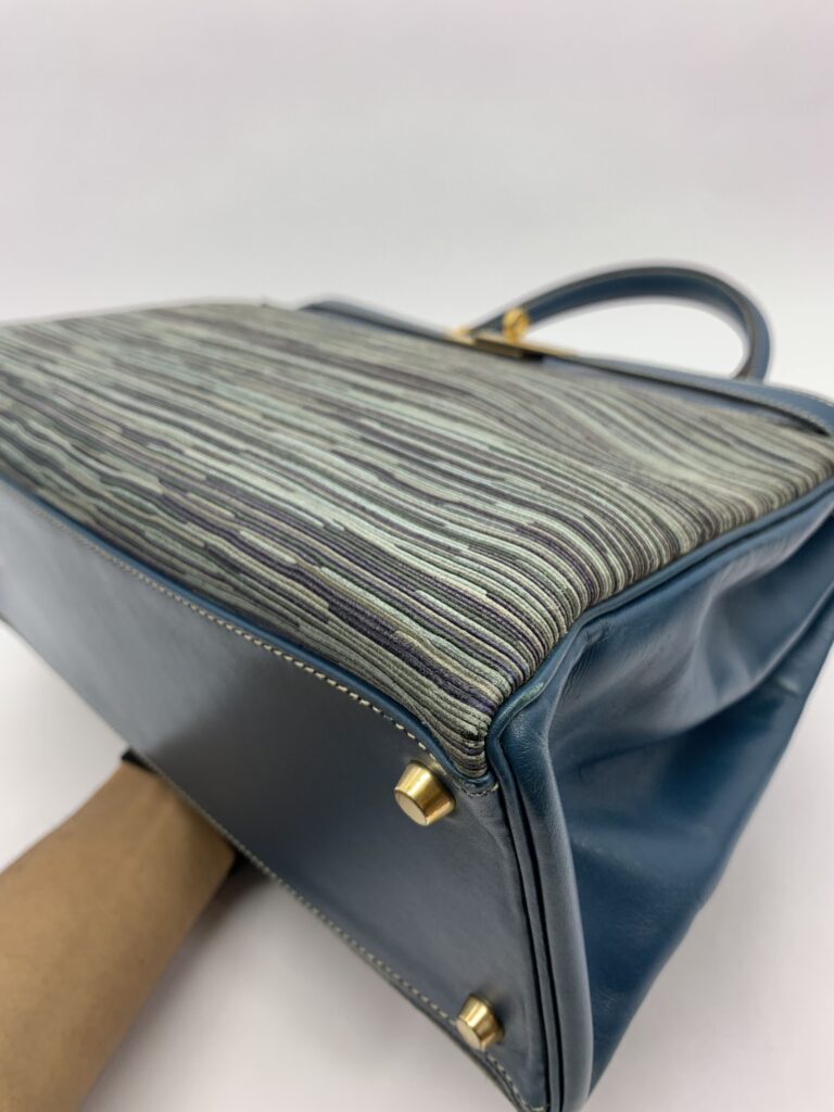 Kelly 35 Box Vibrato Bleu Thalassa GHW