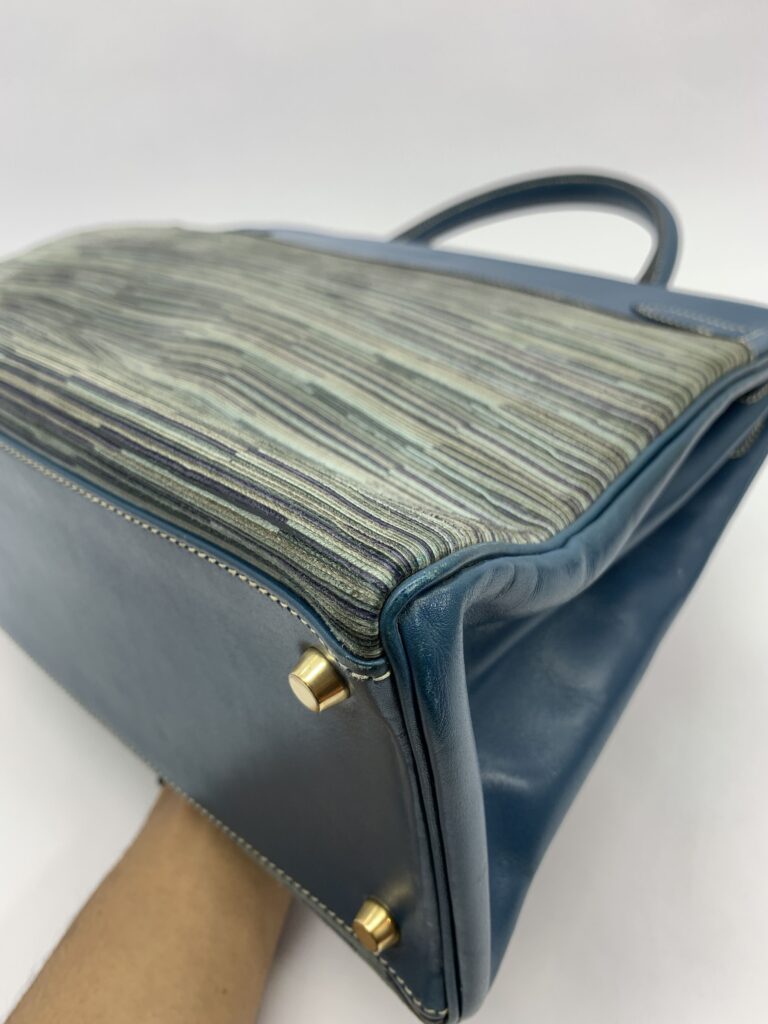 Kelly 35 Box Vibrato Bleu Thalassa GHW