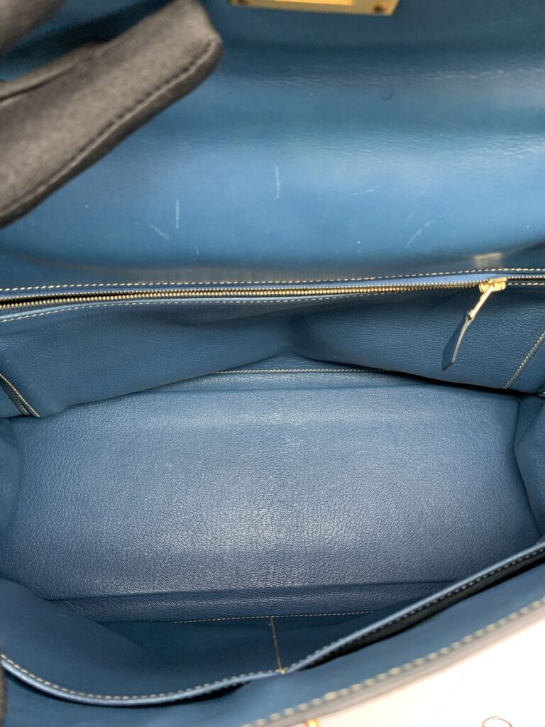 Kelly 35 Box Vibrato Bleu Thalassa GHW