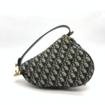 Saddle Medium Canvas Blue Oblique GHW